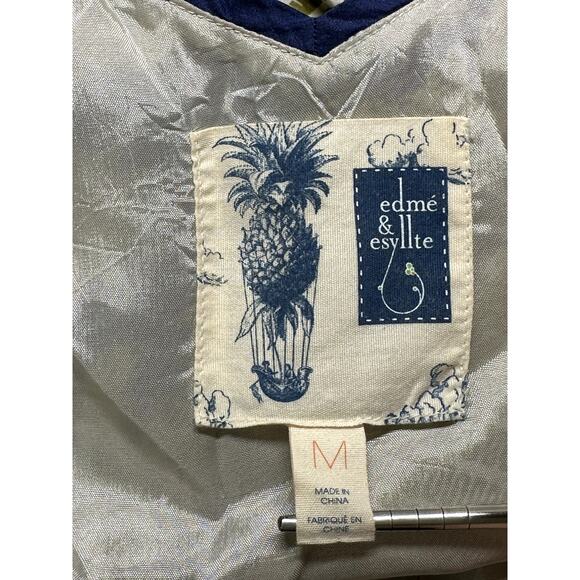 Edme & Esyllte Anthropologie Dress Women Medium Geo Scarf Print 100% Silk Boho - Picture 6 of 9